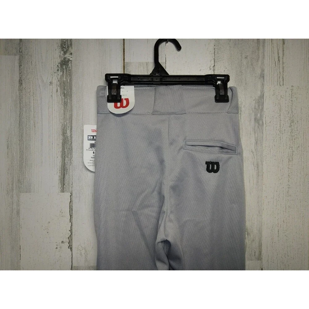 Wilson Boys Youth Baseball Pants Gray Size Small Relaxed Fit Solid